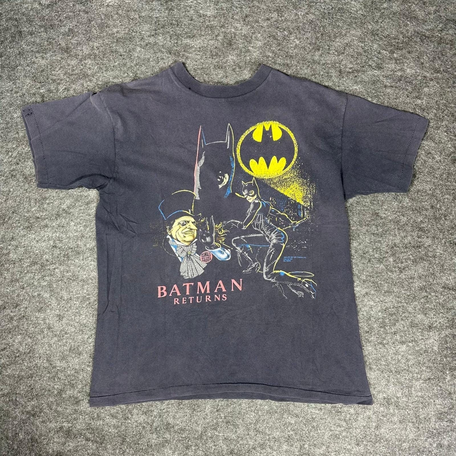 1991 Batman Returns Movie T Shirt Vintage Mens Size Large Ssi Dc Comics